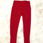 LuLaRoe Red and Pink Polka Dot Leggings One Size. Photo 1