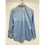 J‎ Crew Button Down Long Sleeve Shirt Size 4 Blue Classic Casual Denim Collared Photo 6