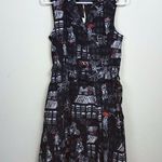 Modcloth Community Brunch Dress Button Girl Dog Photo 0