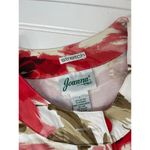 Joanna White & Red Floral Blazer 3/4 Sleeve Stretch Cotton Blend Size L Size L Photo 5