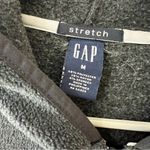 Gap Vintage Fleece Zip Front Hoodie Womens Medium Gray Jacket Y2K Stretch Shirt Photo 1