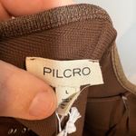 Pilcro Anthropologie corset sweater top Brown Strapless L Hook & Eye Closure Photo 6