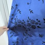 Betsy and Adam Vtg Y2K Betsy Adam Sz 8 Maxi Blue Black Velvet jacquard Wimisigoth Fairy Witchy Photo 3