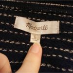 Madewell Navy & White Striped Side Lace Up Sweater Photo 4