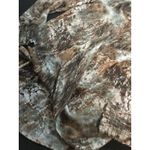 Veronica M  Women's Size M Long‎ Sleeve Brown Gray Sheer Blouse Top Photo 1