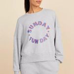 Loft Lou & Grey Sunday Funday Fluffy Fleece Sweatshirt in Grey size XXL Photo 0