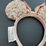 Disney Minnie Mouse Ears  Headband Ears Pink Rose Gold Sparkle Halloween Costume Photo 6