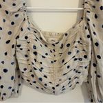 Aritzia Wilfred Lolita Blouse in Birch/Classic Navy Blue Photo 4