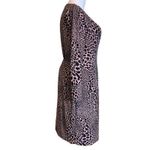Alfani Womens Stretchy Animal Cheetah Print Sheath Dress Pink Black Large NWT Photo 5