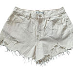 We The Free Free People Now or Never Denim Shorts Size 28 High Rise Button Fly Photo 0