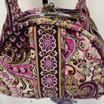 Vera Bradley Eloise Very Berry Paisley Floral Quilted Kiss Lock Shoulder toteBag Photo 2