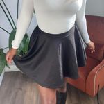 Black Flared Mini Skater Skirt Photo 4