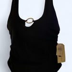 Eye Candy Black bodysuit with rhinestone detail and open back NWT 1X/2X  Photo 0