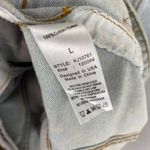 Mono B Light Was Distressed Ripped Denim Jean Jacket Large Blue Photo 10