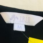 Iris NWT Medium Black Sequin Bow 3/4 Sleeve Blouse from Thailand Photo 5