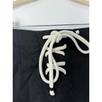 J.Crew Lace Up Linen Blend Shorts Black Nautical Size 4 Coastal Beach Resort Photo 3