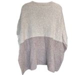 Halogen 100% Cashmere Colorblock Poncho One Size Beige Neutral Quiet Luxury Photo 2