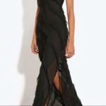 Rat and Boa Black Silk Ruffle Selena Dress Size: M Size M Photo 0
