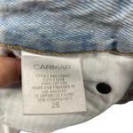 Carmar‎ Denim Super Ripped Straight Leg Jeans Light Wash Blue Size 26 Photo 10