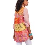 Soft Surroundings Eden Island Mixed Media top Tunic Linen large Photo 2