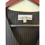 Croft & Barrow Sleeveless Button Up V-Neck Shirt Dress Striped Black Women's 10 Photo 4