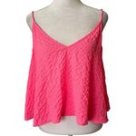 Lilly Pulitzer  bright pink textured tank top size L Photo 0