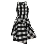 Rag and Bone Brighton Asymmetrical Dress Black-and-white Gingham Check size XS Photo 2