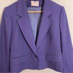 Pendleton Vintage Blazer Purple Women Suit Jacket Wool Professional Petite 10 Photo 4