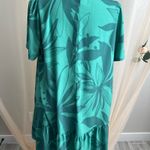 A New Day Green Patterned Midi Dress Photo 1