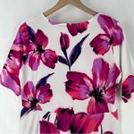 Susan Graver Slinky Stretch Knit Floral Rhinestone Embellished Short Sleeve Top Photo 10