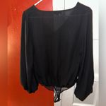 Wishlist  Apparel Black Lace Long Sleeve Bodysuit Photo 3