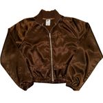 Nike  Air Women's athletic logo Jacket zip up Small chocolate brown nwot Photo 5