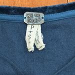 We The Free Free People Luxe Tee Blue Crushed Velvet Tunic Dress Size S Photo 9