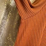 American Eagle  Soft & Sexy Rust Orange Ribbed Long Sleeve Fall XL Photo 3