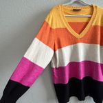 Lane Bryant NEW Classic V-Neck Tunic Pullover Sweater Striped Soft 16/18 XL/XXL Photo 6