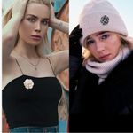 Elegant Pearl Flower Brooch White Photo 1