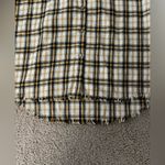 L LOVE Women's Boho Retro Oversize Fringe Flannel Shirt Yellow Photo 9