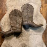 Dan Post  Cowboy Boots Size 8 A Narrow Gray Leather Western Heeled Stitched Top Photo 3