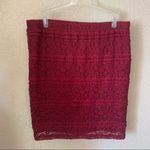 Forever 21 High Waisted Maroon Lace Mini Skirt Photo 0