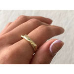 Boutique NEW Women's 14 Gold Filled Bar Simulated Diamond Ring, Adjustable Photo 8