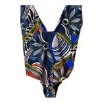 ZARA  Swimsuit Womens Small Blue Floral Print Tropical‎ One Piece Bathing Suit Photo 7