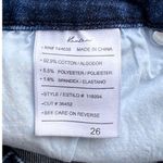 KANCAN Distressed Button Fly Skinny Raw Edge Denim Blue Jeans ~ Women's Size 26 Photo 7