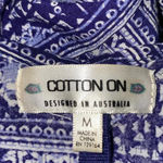 Cotton On  Anja kimono Lagenlook patchwork pattern beaded short sleeve size M Photo 5