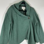 Sigrid Olsen  Womens XL Cardigan Sweater Green Button NWT‎ Wool Blend Boho Photo 3