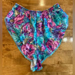 MYONNE Vintage 80s 90s Lingerie Set Purple Floral Design NWT Size Medium US Made Blue Photo 4