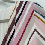 Harper Heritage  Wrap Top Blouse Vertical Stripe Pink 3/4 Balloon Sleeves Size M Photo 2