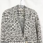 Lucky Brand  Plus Size 2X Cardigan‎ Aztec Print Grey White Boho Jacket 942 Photo 5