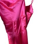Retrofete Rosa Maxi slip Dress in Hyper Pink with side seam split sz L Size L Photo 11