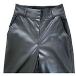 Babaton Aritzia  Command Black Faux Leather Ankle Pants size 8 Photo 3