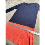 J.Crew  Women’s Size Medium Blue Coral Pink Color Block Long Sleeve Mini Dress Photo 9